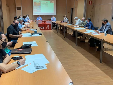 Imagen del encuentro en la sede del PSOE (PSOE) 