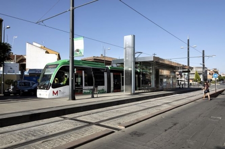El Metro de Granada en la parada de Armilla (JUNTA)