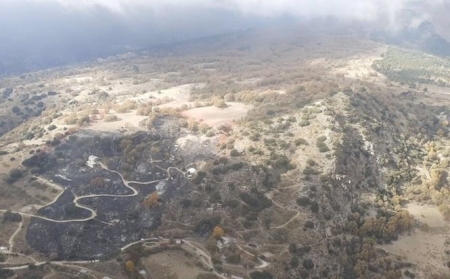 Zona donde se ha declarado el incendio forestal en Pampaneira (INFOCA) 