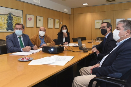 Imagen de la reunión con red eléctrica (R. MARTÍNEZ / DIPGRA)