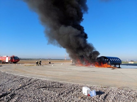 Simulacro de accidente en el aeropuerto de Granada (AENA) 