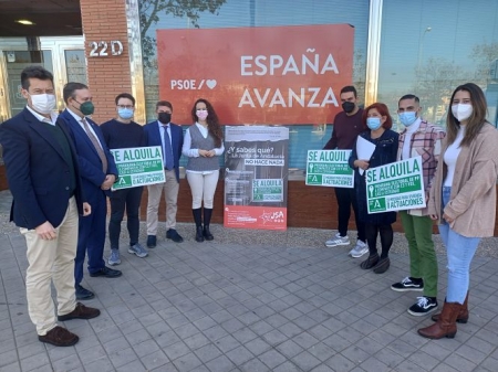 Presentanción de la nueva política de viviendas del gobierno (PSOE)