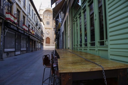 Hostelería del entorno de la Catedral cerradas en noviembre de 2020 (ÁLEX CÁMARA - EUROPA PRESS) 