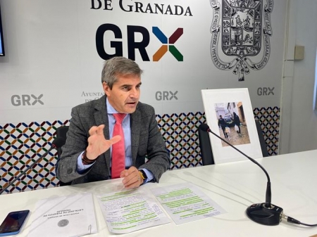 El portavoz del PP en el Ayuntamiento de Granada, César Díaz (PP)