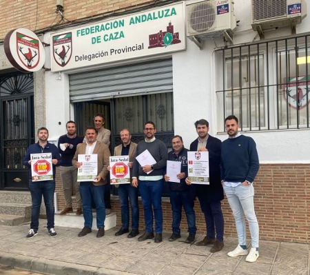 Imagen de la visita a la federación de caza (PP) 
