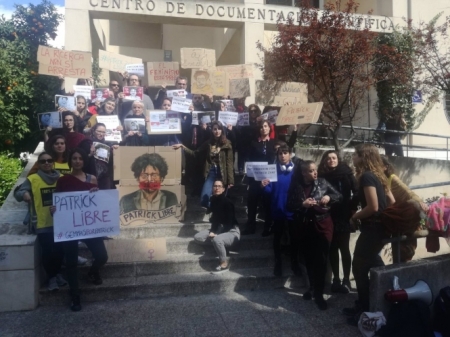 Imagen de archivo de un acto celebrado en Granada pidiendo la liberación de Patrick Zaki (UGR) 