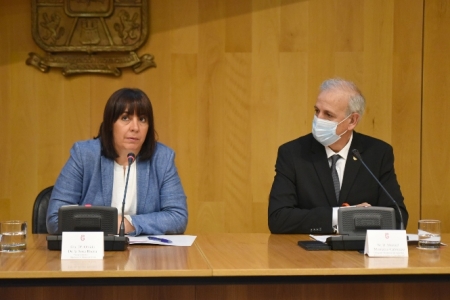 Olvido de la Rosa y Manuel Montalvo durante las jornadas (R. MARTÍNEZ / DIPGRA)
