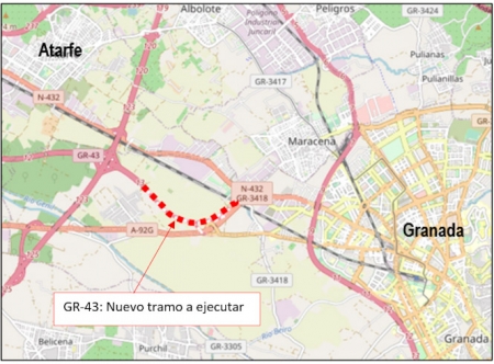 Tramo donde se realizará la obra (SUBDELEGACIÓN)
