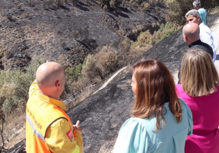 Visita de la Consejera Carmen Crespo a la zona del incendio (JUNTA)
