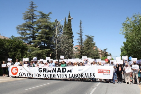 Concentración contra los accidentes laborales (CCOO)