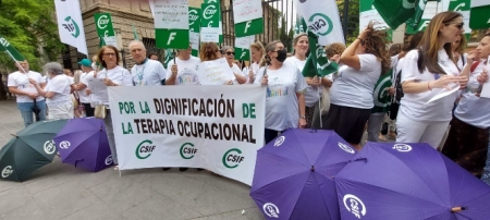Protesta de los trabajadores de terapia ocupacional (CSIF) 
