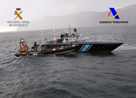 Operación antidroga de Vigilancia Aduanera en alta mar en una imagen de archivo (GUARDIA CIVIL)