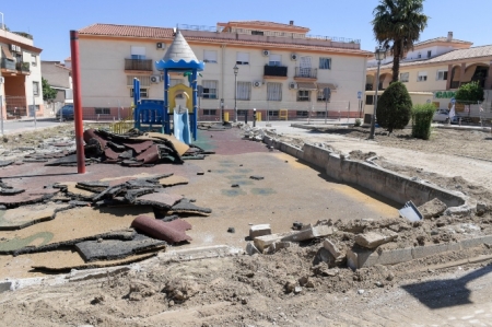 Obras en la plaza Cuba (AYTO. ARMILLA)