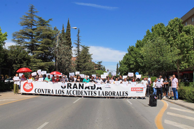 Concentración por la muerte en accidente laboral de un trabajador en Trasmulas, en imagen de archivo (CCOO) Concentración por la muerte en accidente laboral de un trabajador en Trasmulas, en imagen de archivo (CCOO)