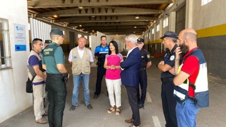 Visita de la subdelegada al dispositivo de la OPE en agosto de 2022 (SUBDELEGACIÓN/ ARCHIVO)