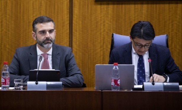El consejero de Sostenibilidad y el presidente de la mesa de Comisión (JUNTA)