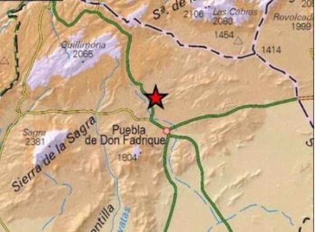 Registrado un terremoto de magnitud 3,7 con epicentro en Puebla de Don Fadrique (INSTITUTO GEOGRÁFICO NACIONAL)