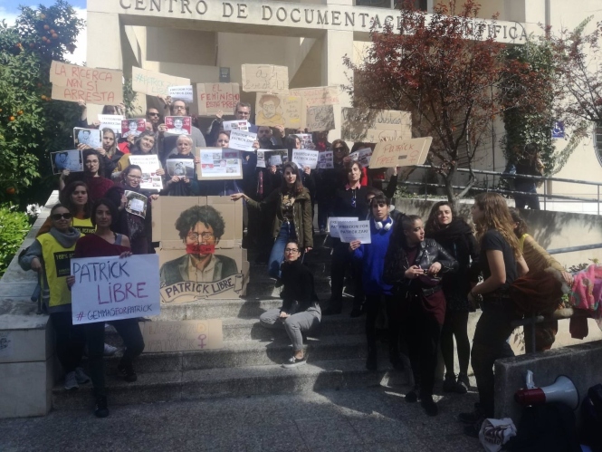 Imagen del último acto celebrado en Granada pidiendo la liberación de Patrick Zaki, en imagen de archivo (UGR) Imagen del último acto celebrado en Granada pidiendo la liberación de Patrick Zaki, en imagen de archivo (UGR)
