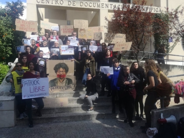 Imagen del último acto celebrado en Granada pidiendo la liberación de Patrick Zaki, en imagen de archivo (UGR) 