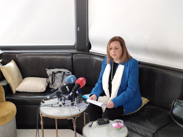 María del Mar Villafranca en rueda de prensa tras su absolución (EUROPA PRESS)
