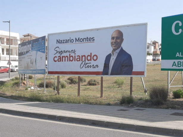 Cártel que denuncia el PP (PP)