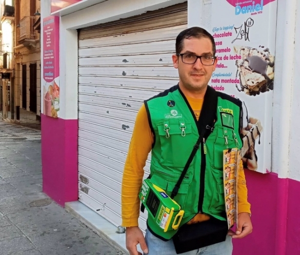 El vendedor de la ONCE Francisco Miguel Cañada (ONCE) 
