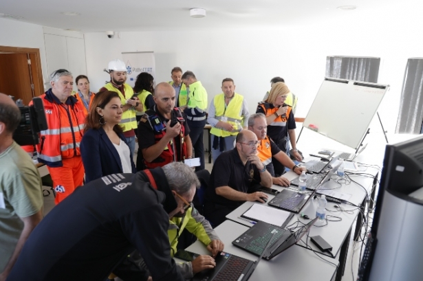 Imagen del simulacro (JAVIER ALGARRA / AYUNTAMIENTO)