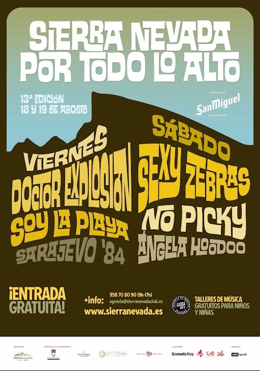 Cartel de Sierra Nevada por todo lo alto (WILD PUNK)