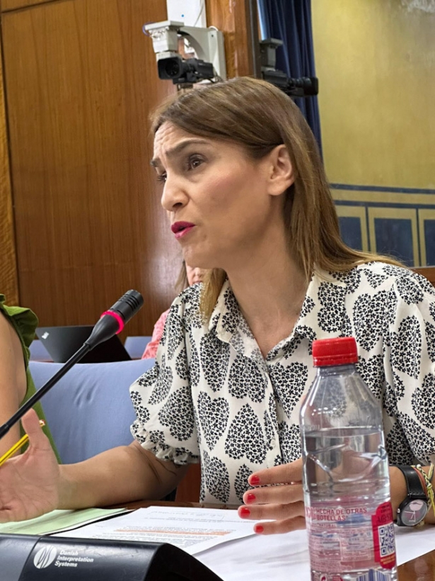 La parlamentaria andaluza del PSOE, Olga Manzano (PSOE)