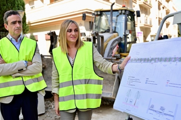 Marifrán Carazo ha visitado las obras (AYTO. GRANADA)