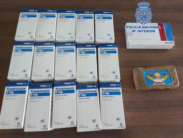 Tranquilizantes incautados (POLICÍA NACIONAL)