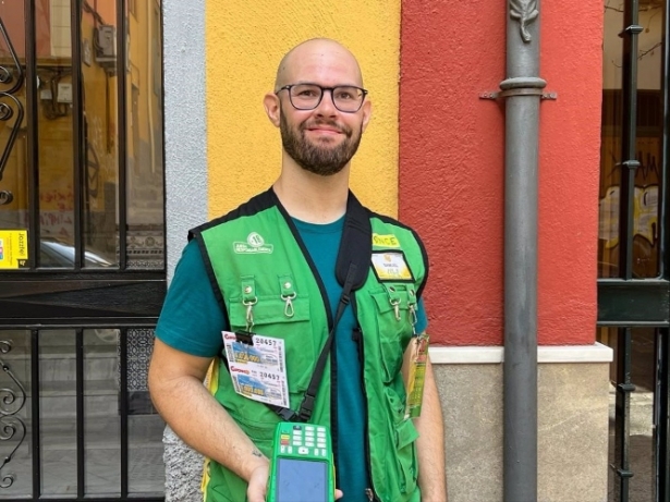 Samuel Segovia, vendedor de la ONCE que ha repartido el premio (ONCE) 