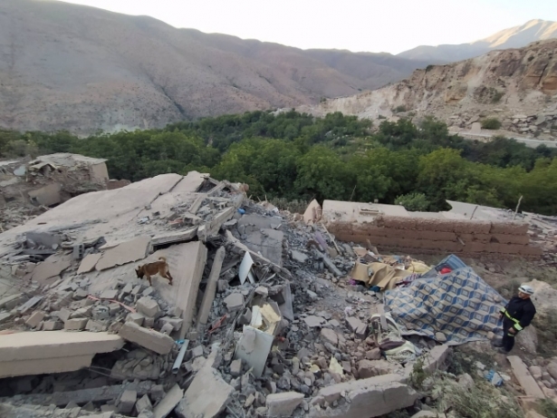 Zona afectada por el terremoto de Marruecos (BOMBEROS DE ALMUÑÉCAR)