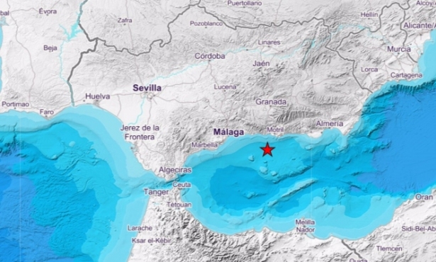 Captura de pantalla de la imagen del IGN sobre el terremoto (WEB DEL IGN)