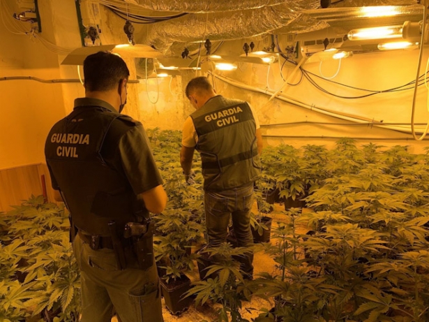 Centro de producción de marihuana desarticulado en Cogollos Vega, en imagen de archivo (GUARDIA CIVIL)