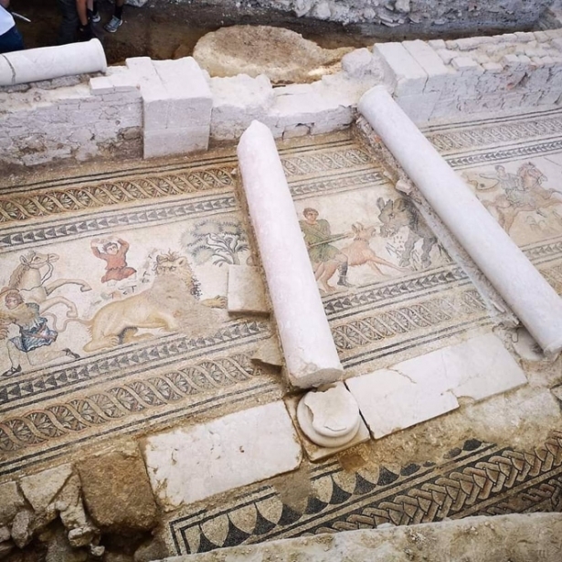 Mosaico de la villa romana de Salar, en imagen de archivo (AYUNTAMIENTO DE SALAR)