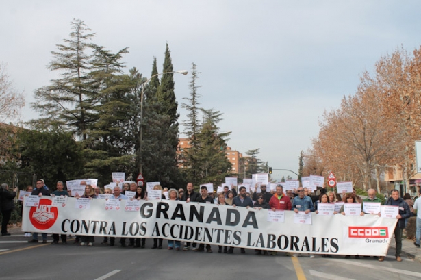 Concentración contra los accidentes laborales (CCOO)