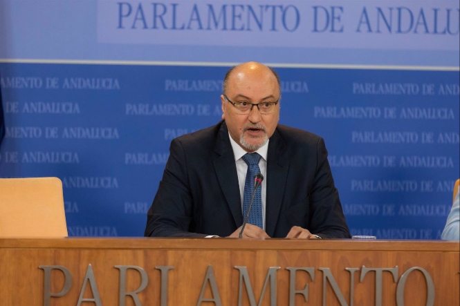 El portavoz adjunto de Vox en el Parlamento de Andalucía y portavoz en la Comisión de Fomento, Ordenación del Territorio y Vivienda, Ricardo López Olea (VOX) 