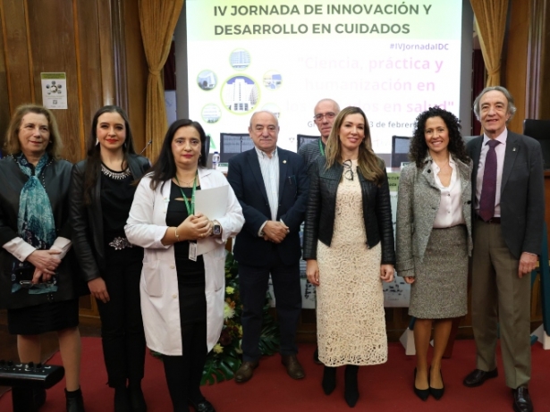 Indalecio Sánchez-Montesinos, primero a la derecha, en el acto inaugural (JUNTA)