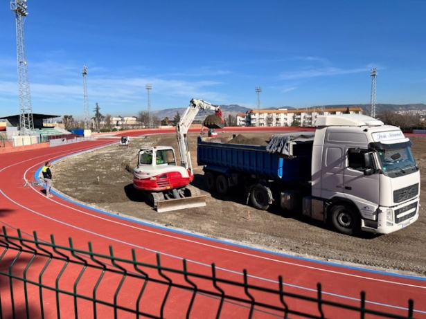 Trabajos en la Ciudad Deportiva de la Diputación, el pasado enero (AYUNTAMIENTO)