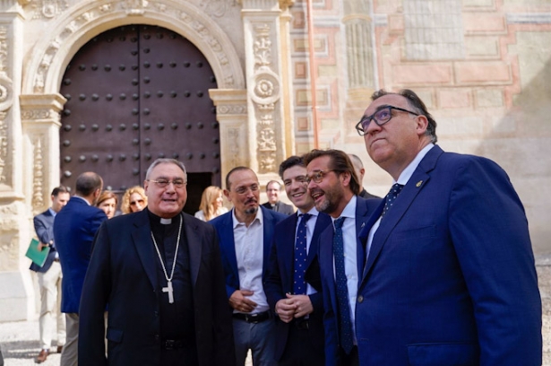 Visita del consejero de Turismo, Cultura y Deporte, a las obras de restauración de la iglesia de San Cecilio (ARSENIO ZURITA/EUROPA PRESS)
