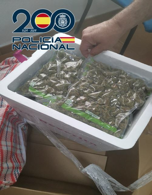 Bolsas de marihuana incautadas (POLICÍA NACIONAL)