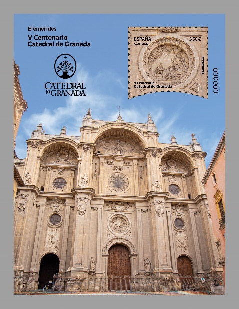 Sello dedicado a la Catedral de Granada (CORREOS)