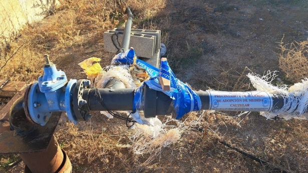 Imagen de un pozo de suministro de agua precintado (CHG) 