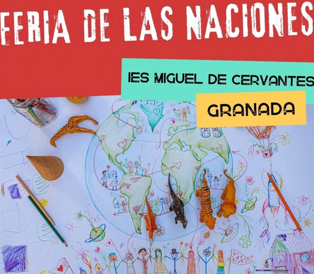 Imagen del cartel de la Feria de las Naciones del instituto Miguel de Cervantes (IES MIGUEL DE CERVANTES)