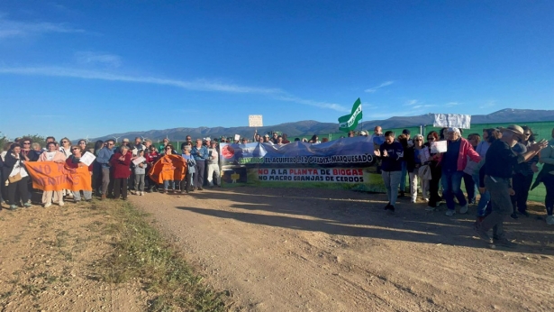 Imagen de la concentracióin este sábado convocada por la Asociación La Calahorra en Acción (ASOCIACIÓN LACEA)