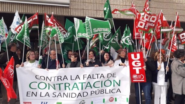 Imagen de archivo de una protesta sanitaria en Baza (CSIF) 