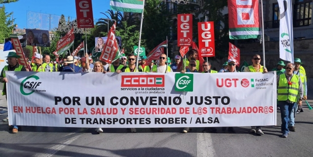 Manifestación de los trabajadores de Rober (CCOO)
