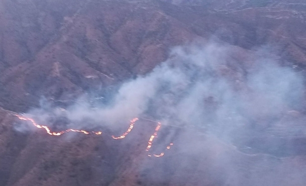 Zona montañosa de Peña Escrita donde se ha declarado el incendio (PLAN INFOCA)