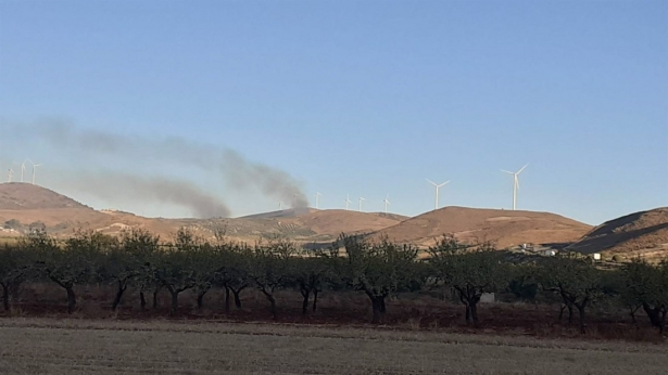 Vista del incendio forestal declarado en el término de Padul en la mañana de este miércoles (PERFIL DEL INFOCA EN LA RED SOCIAL X)